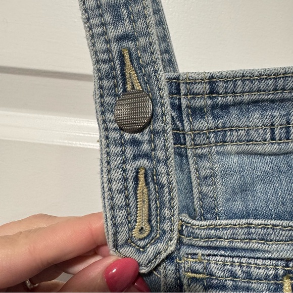 Free People Classic Light Blue Denim Overalls - Picture 9 of 15